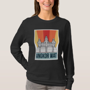 Angkor Wat Retro Kambodscha Asien Tourismus T-Shirt