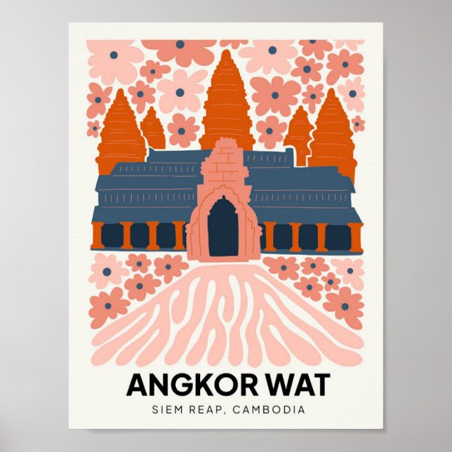 Angkor Wat Siem Reap Kambodscha Reisen Poster (Vorne)