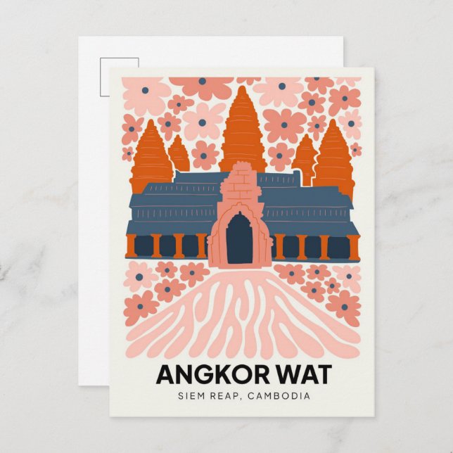 Angkor Wat Siem Reap Kambodscha Reisen Postkarte (Vorne/Hinten)
