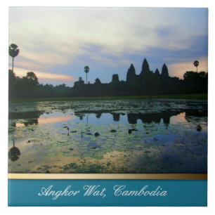 Angkor Wat Silhouette Colors , Kambodscha Keramik  Fliese