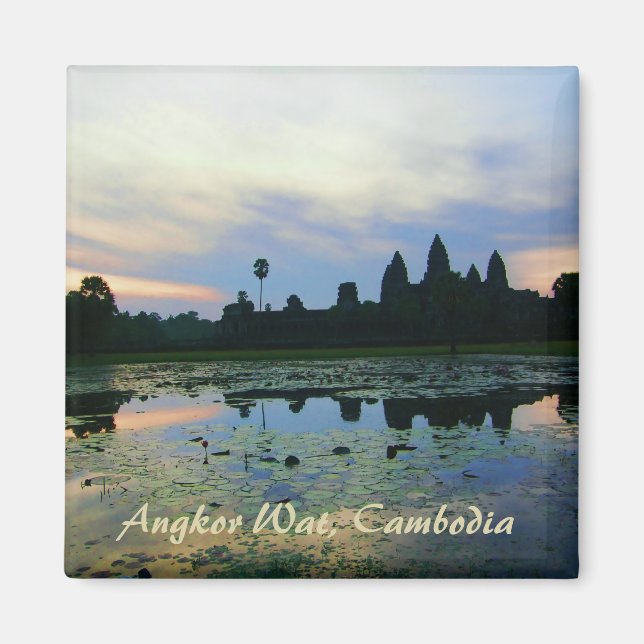 Angkor Wat Silhouette Colors Magnet (Vorne)