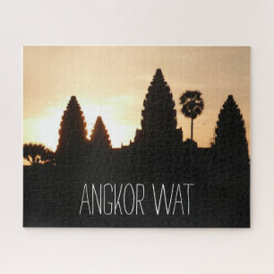 angkor wat Silhouette Puzzle