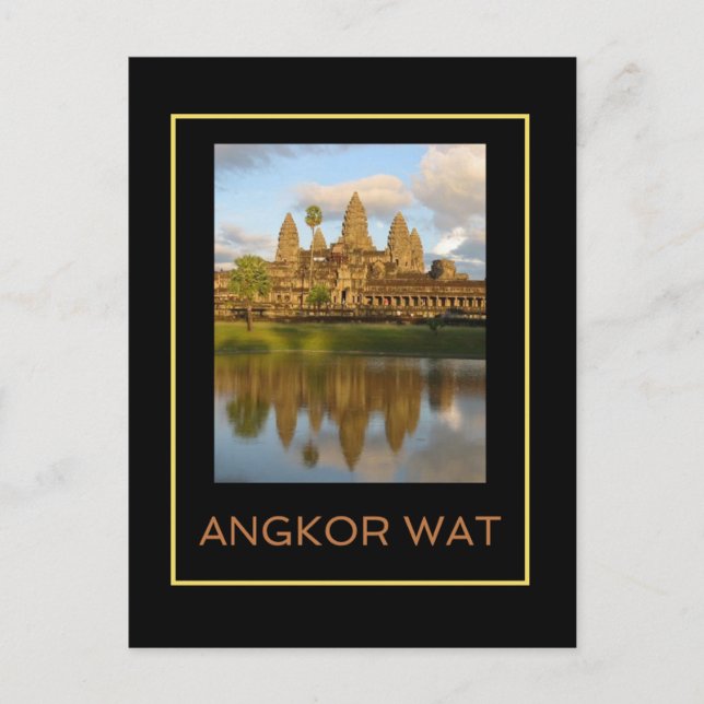 Angkor Wat Temple Cambodia Reisen Foto Postkarte (Vorderseite)