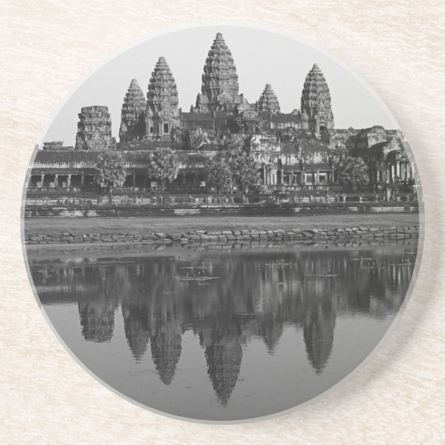 Angkor Wat Temple Kambodscha Foto Antike Geschicht Sandstein Untersetzer (Vorne)