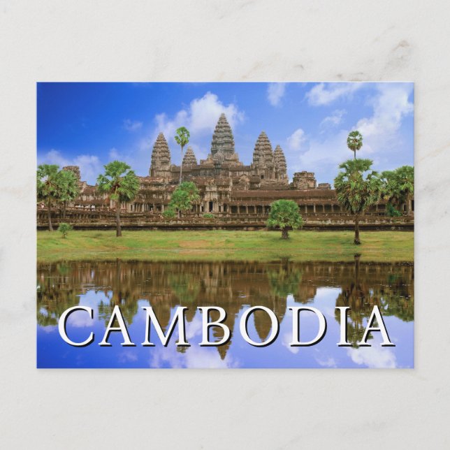 Angkor Wat Temple | Kampuchea, Kambodscha Vielen D Postkarte (Vorderseite)