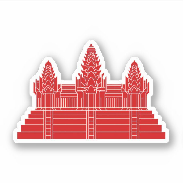 Angkor Wat Ver.2.0. Khmer Temple Aufkleber (Vorderseite)