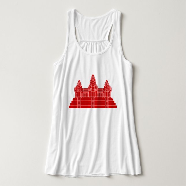 Angkor Wat Ver.2.0. Khmer Temple Tank Top (Design Vorderseite)