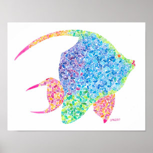 Angle Fish Print Poster