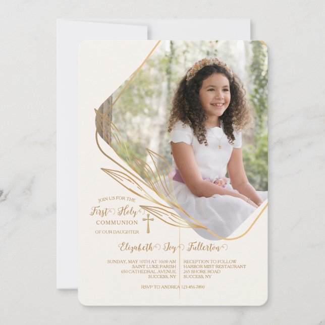 Angle Foto Religiöse Einladung (Vorderseite)