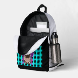 Angle Moo Deng Hippo auf Print Cut Nähtasche Bedruckter Rucksack