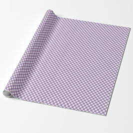 Angled Lavender und White Gingham Geschenkpapier