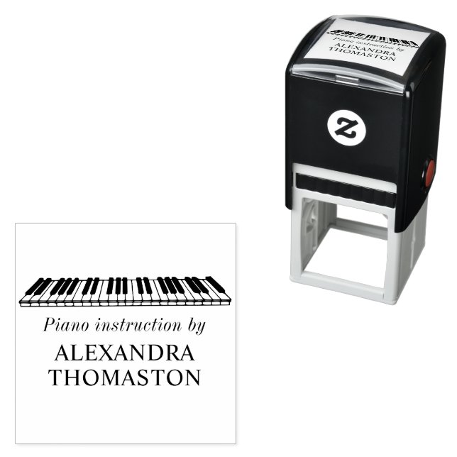 Angled Piano Keyboard Piano Lehrer Lehrer Permastempel (Beispiel)