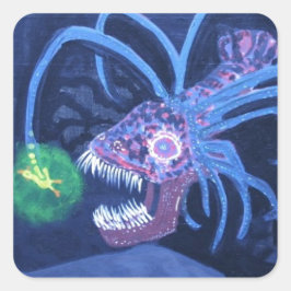 Angler2. Quadratischer Aufkleber