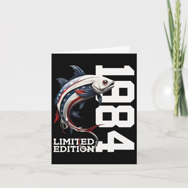 Angler 41. Geburtstag Fishing Limited Edition 1984 Karte (Vorderseite)