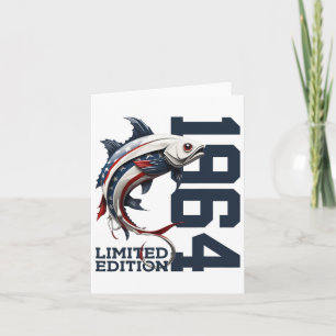 Angler 61. Geburtstag Fishing Limited Edition 1964 Karte