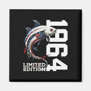 Angler 61. Geburtstag Fishing Limited Edition 1964 Magnet