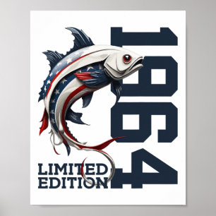 Angler 61. Geburtstags-Angeln Limited Edition 1964 Poster