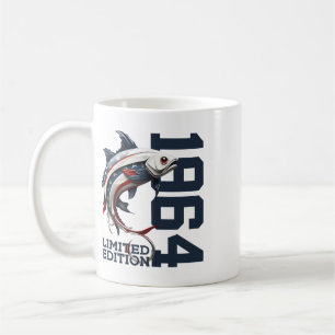 Angler 62. Geburtstag Angeln Limited Edition 1964 Kaffeetasse