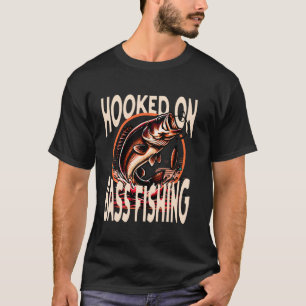 Angler auf Barsch-Angeln Grafik T-Shirt