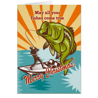 Angler auf Boot beim Fang von Forellenbarsch