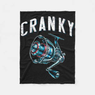Angler cranky lustig Fischermann lustig Angeln cra Fleecedecke