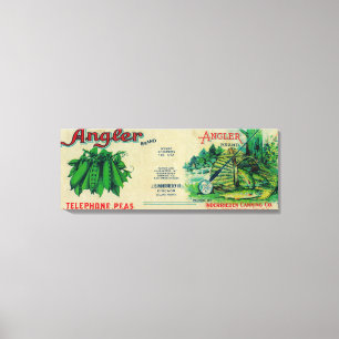 Angler-Erbsen LabelChicago, IL Leinwanddruck