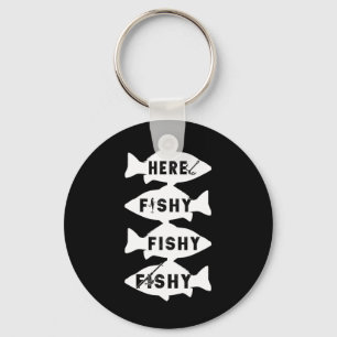 Angler Fisch Fischer Köder Angelrute Jungen Mädche Schlüsselanhänger
