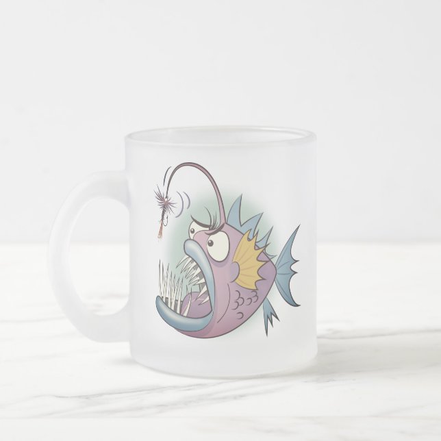 Angler-Fisch-mattierte Tasse (Links)