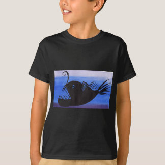 Angler-Fisch-Silhouette T-Shirt