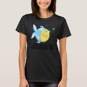 Angler Fischen Ich mag Köderfische wirklich sehr T-Shirt