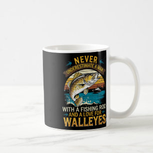 Angler Fischer Unterschätze Nie Einen Mann Glasaug Kaffeetasse