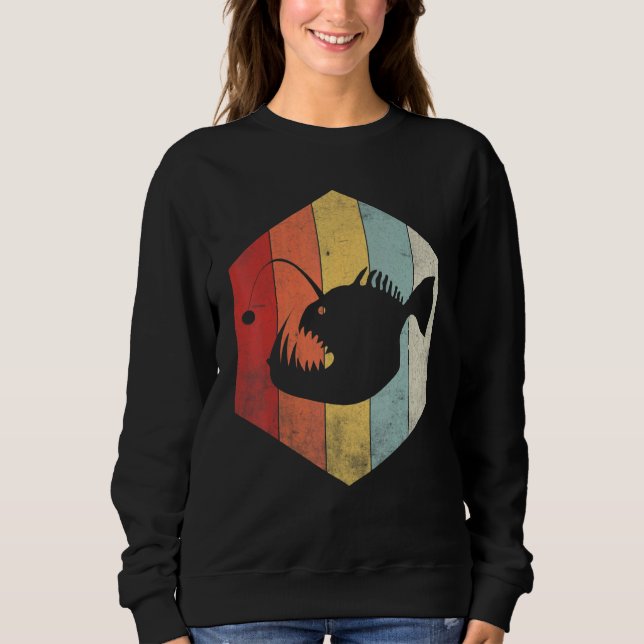 Angler Fish  Retro Fisherman Vintage Anglerfish Sweatshirt (Vorderseite)