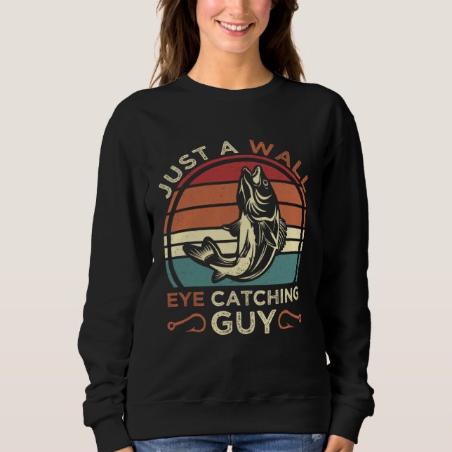 Angler Fisherman & Walleye Fishing Sweatshirt (Vorderseite)
