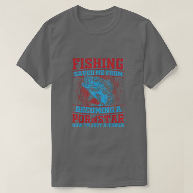 Angler Funny Sprichwort über das Fischen von Männe T-Shirt (Design vorne)