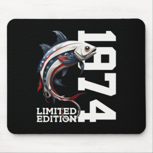 Angler Geburtstag Angeln Limitierte Auflage 1974 1 Mousepad