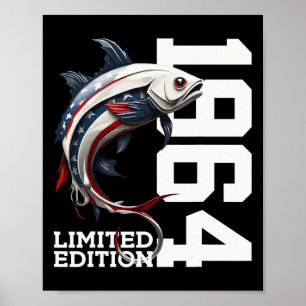 Angler Geburtstag Angeln Limitierte Edition 1964 1 Poster