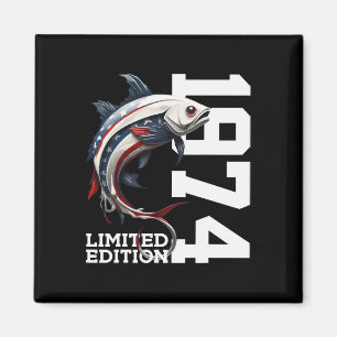 Angler Geburtstag Angeln Limitierte Edition 1974 1 Magnet