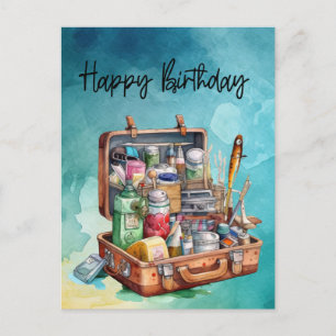 Angler-Geburtstag Postkarte