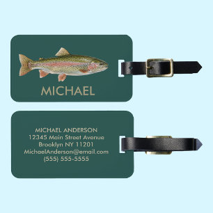 Angler-Gepäckanhänger – Forellen-Angel-Design Gepäckanhänger