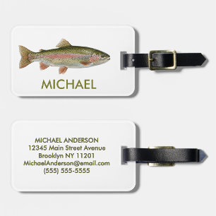 Angler-Gepäckanhänger – Regenbogenforellendesign Gepäckanhänger