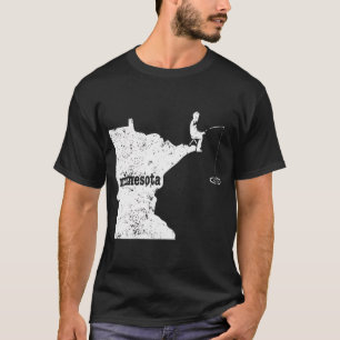 Angler Humor MN Eisangeln Humor Regenbogenforelle T-Shirt