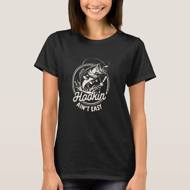Angler Ich Würde Eher Fischen Dad Hookin T-Shirt (Vorderseite)