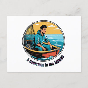 Angler in der Ausbildung Postkarte