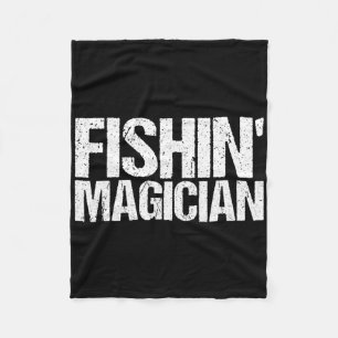 Angler-Magier-Shirt Lustiges Fischen Fleecedecke