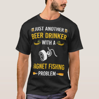 Angler Magnet Fischen Biertrinker T-Shirt