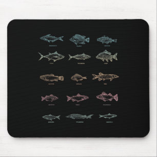 Angler Männer Jungen Geschenk Fisch Fischer Hobby  Mousepad