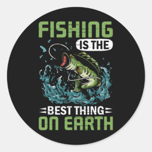 Angler-Meme-Zitat Runder Aufkleber