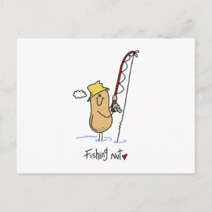Angler-Nuss-T-Shirts und Geschenke Postkarte