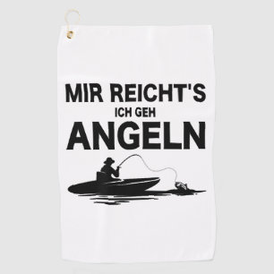 Angler Redewendungen Funny Fishing Meme Fisch und Golfhandtuch