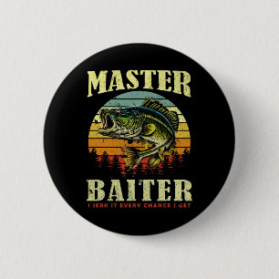 Angler-Shirt Master-Byiter Lustig Byss Dad Button